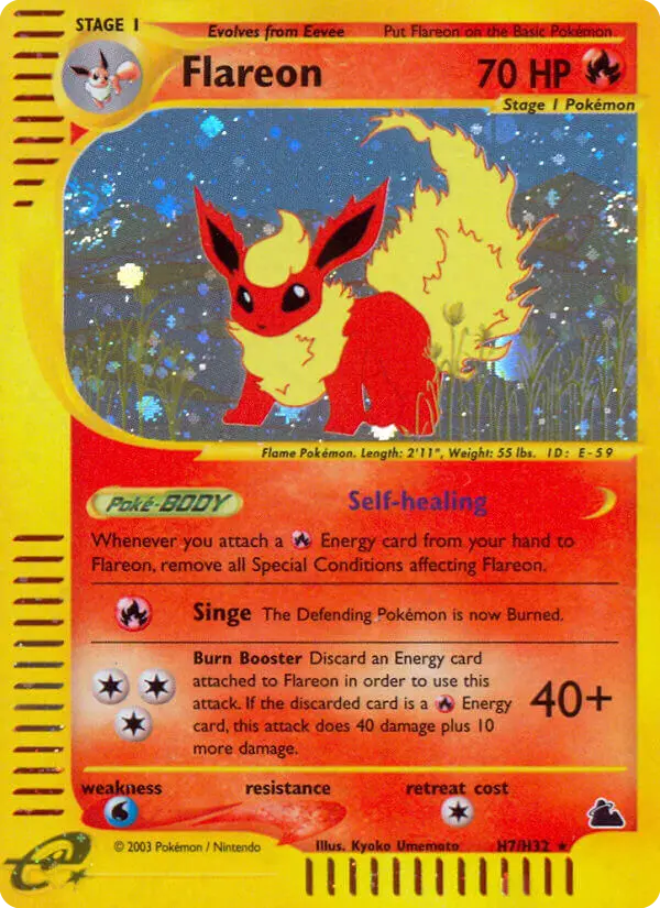 Flareon - Skyridge H7 (Reverse Holo)