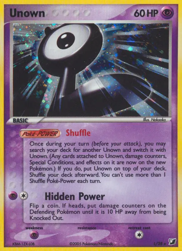 Unown - Unseen Forces L (Reverse Holo)