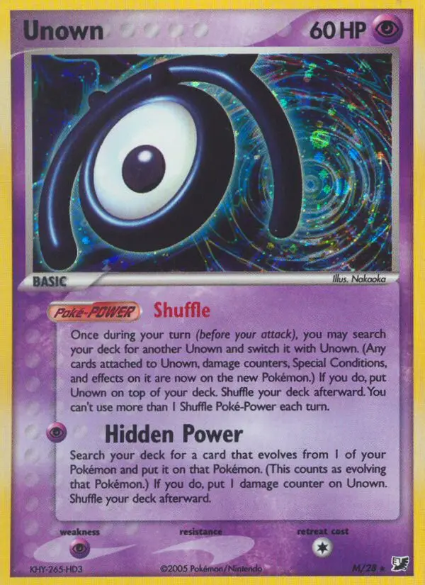 Unown - Unseen Forces M (Reverse Holo)