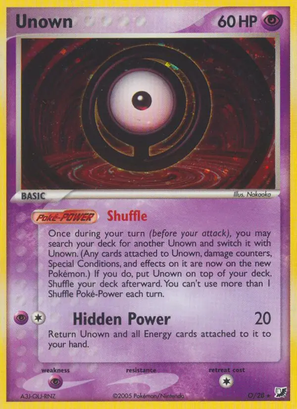 Unown - Unseen Forces O (Reverse Holo)
