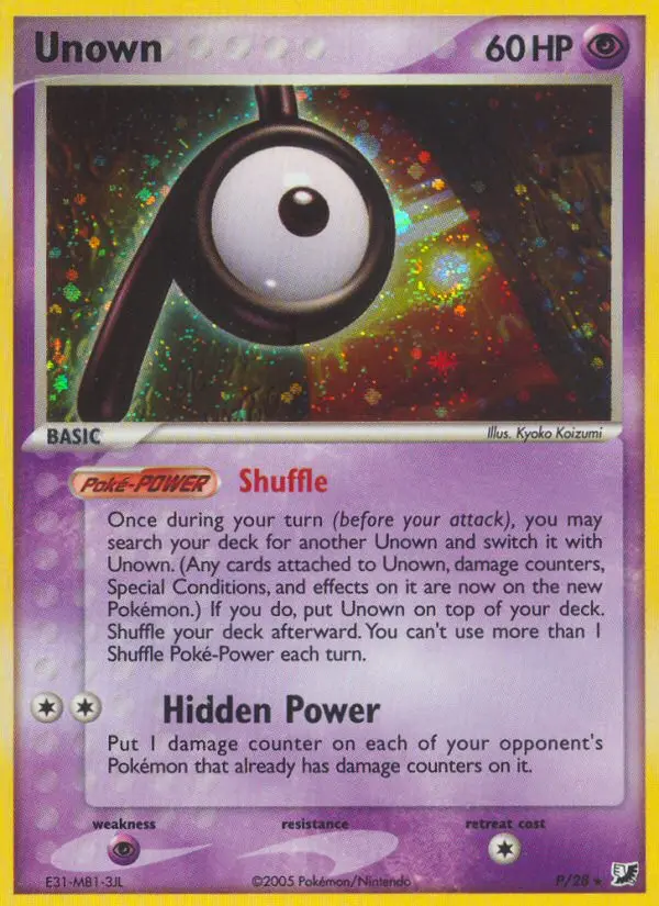 Unown - Unseen Forces P (Reverse Holo)