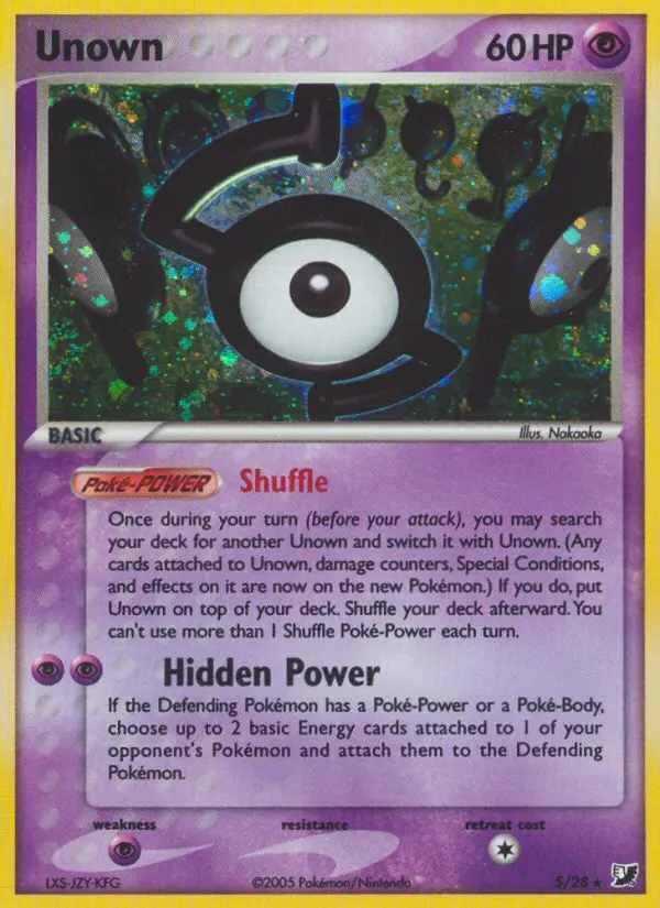 Unown - Unseen Forces S (Reverse Holo)