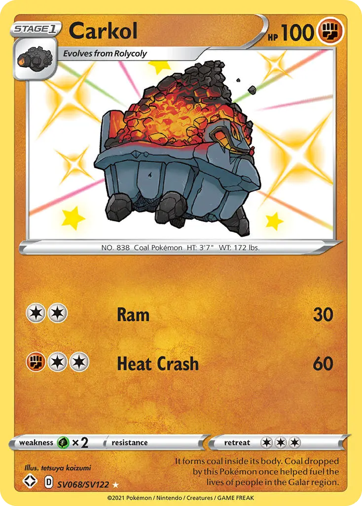 Carkol - Shining Fates Shiny Vault SV068 (Holo)