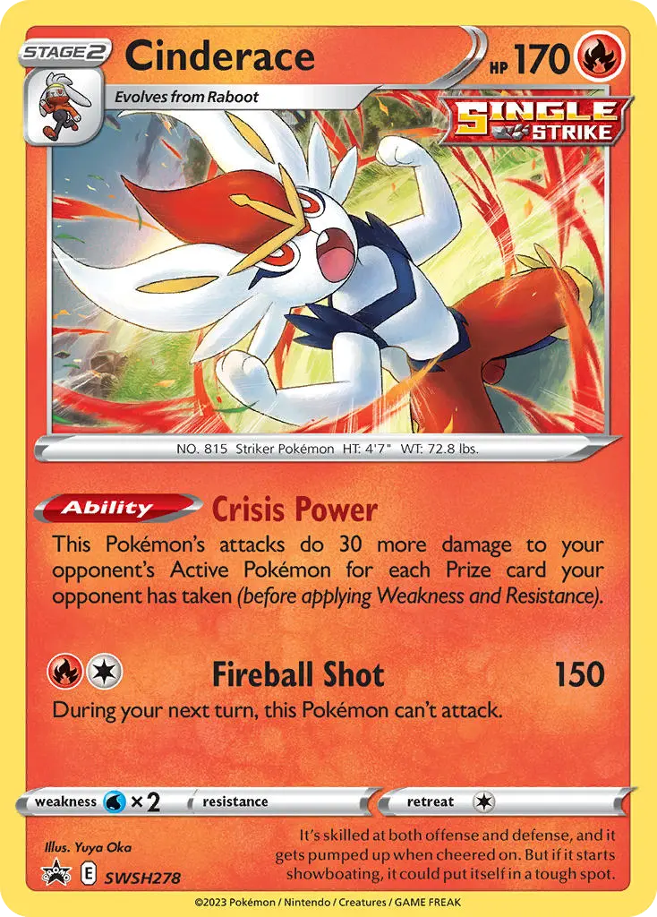 Cinderace - SWSH Black Star Promos SWSH278 (Holo)
