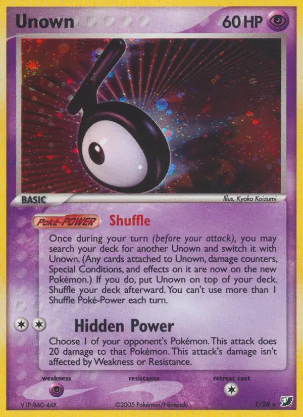 Unown - Unseen Forces T (Reverse Holo)