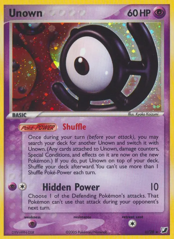 Unown - Unseen Forces U (Reverse Holo)
