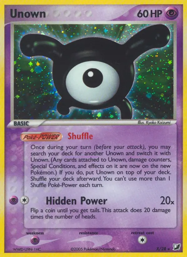 Unown - Unseen Forces X (Reverse Holo)