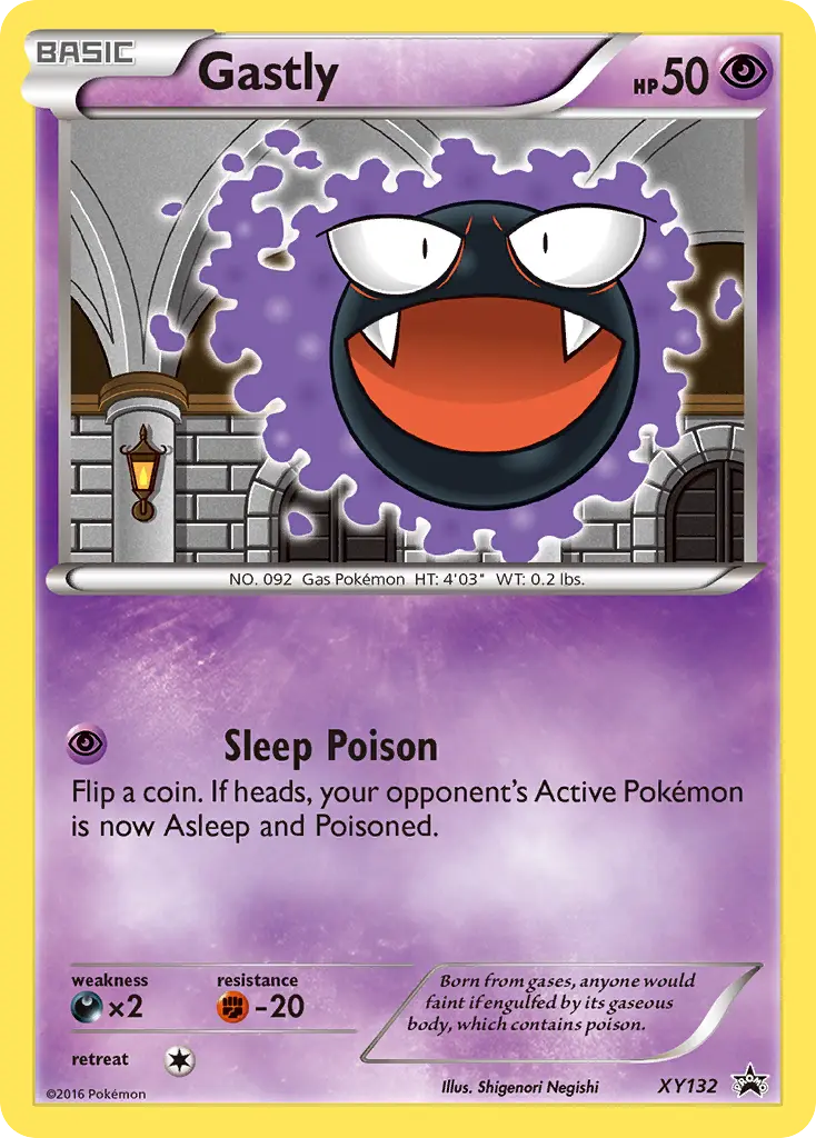 Gastly - XY Black Star Promos XY132 (Holo)