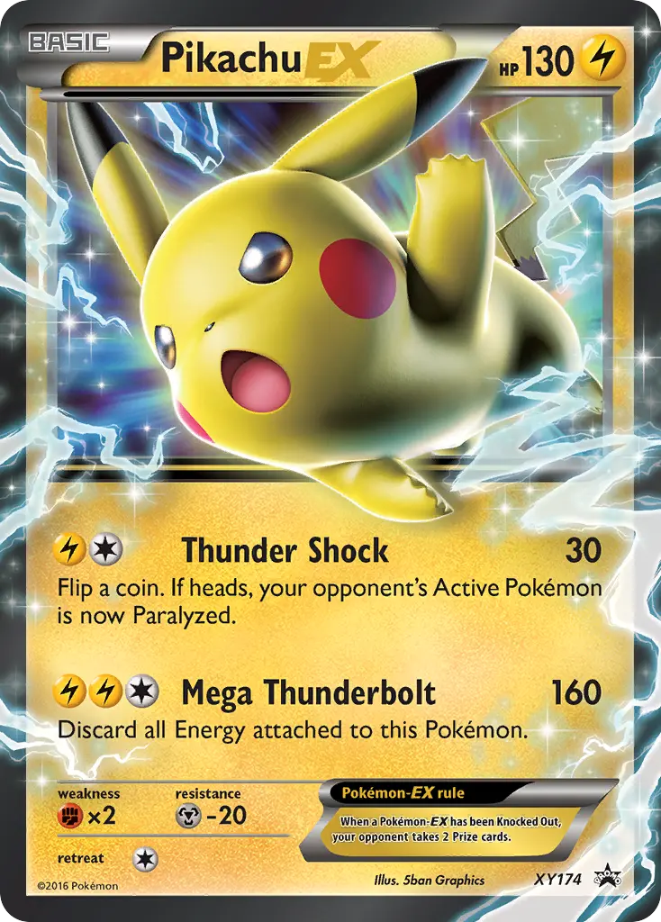 Pikachu-EX - XY Black Star Promos XY174 (Holo)