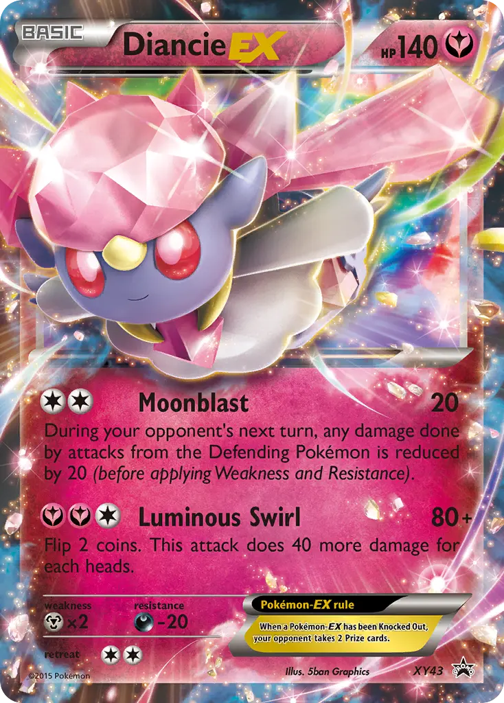 Diancie-EX - XY Black Star Promos XY43 (Holo)