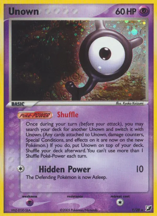 Unown - Unseen Forces Y (Reverse Holo)
